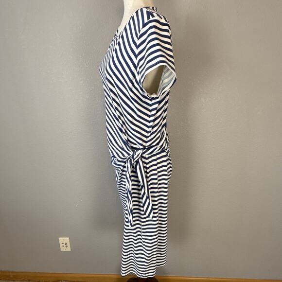 J McLaughlin Womens Elora Bangle Stripe Side Tie Sheath Dress Size XL Nautical - Picture 4 of 8